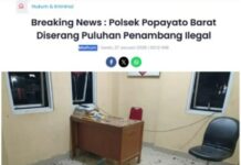 Ketua Komite Nasional Pemuda Indonesia (KNPI) Gorontalo, Minta Kepolisian Polda Gorontalo, Investigasi Isu Penyerangan Kantor Polsek Popayato Barat