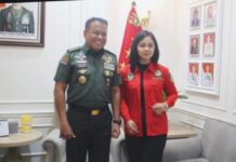 Pesan Penting Irjen TNI Letjen Saleh Mustafa pada Ketua Perlindungan Perempuan dan Anak – Gisella Anasthasia dan Pengurus Setya Kita Pancasila: “Perkuat Semangat Kebangsaan”.