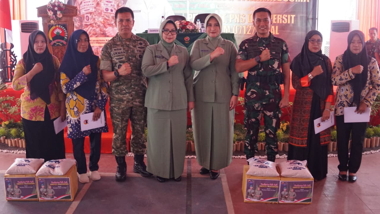 Kunjungi Kodim 0712/Tegal, Danrem 071/Wijayakusuma Tekankan Disiplin, Kesehatan, dan Keharmonisan Keluarga